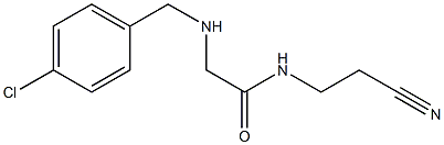 2-{[(4-chlorophenyl)methyl]amino}-N-(2-cyanoethyl)acetamide Struktur