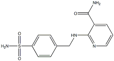 2-{[(4-sulfamoylphenyl)methyl]amino}pyridine-3-carboxamide Struktur