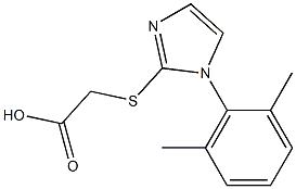 2-{[1-(2,6-dimethylphenyl)-1H-imidazol-2-yl]sulfanyl}acetic acid Struktur