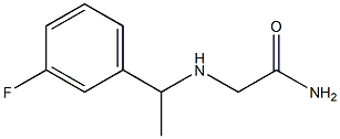 2-{[1-(3-fluorophenyl)ethyl]amino}acetamide Struktur