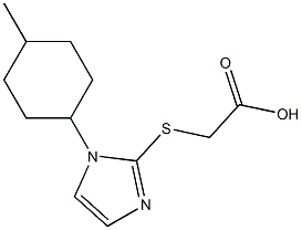 2-{[1-(4-methylcyclohexyl)-1H-imidazol-2-yl]sulfanyl}acetic acid Struktur