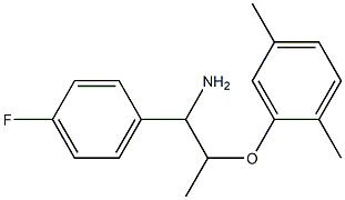 2-{[1-amino-1-(4-fluorophenyl)propan-2-yl]oxy}-1,4-dimethylbenzene Struktur