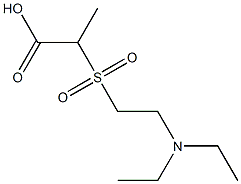 2-{[2-(diethylamino)ethyl]sulfonyl}propanoic acid Struktur