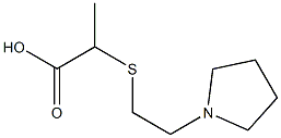 2-{[2-(pyrrolidin-1-yl)ethyl]sulfanyl}propanoic acid Struktur