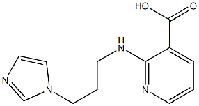 2-{[3-(1H-imidazol-1-yl)propyl]amino}pyridine-3-carboxylic acid Struktur