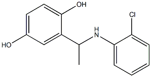 2-{1-[(2-chlorophenyl)amino]ethyl}benzene-1,4-diol Struktur