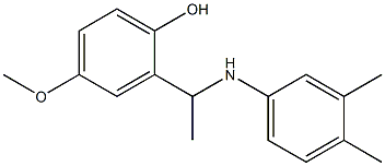 2-{1-[(3,4-dimethylphenyl)amino]ethyl}-4-methoxyphenol Struktur