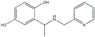 2-{1-[(pyridin-2-ylmethyl)amino]ethyl}benzene-1,4-diol Struktur