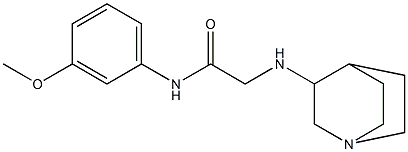 2-{1-azabicyclo[2.2.2]octan-3-ylamino}-N-(3-methoxyphenyl)acetamide Struktur