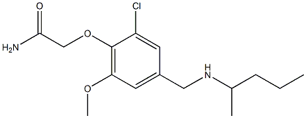 2-{2-chloro-6-methoxy-4-[(pentan-2-ylamino)methyl]phenoxy}acetamide Struktur