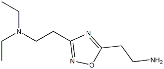 2-{3-[2-(diethylamino)ethyl]-1,2,4-oxadiazol-5-yl}ethan-1-amine Struktur