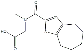 2-{4H,5H,6H,7H,8H-cyclohepta[b]thiophen-2-yl-N-methylformamido}acetic acid Struktur