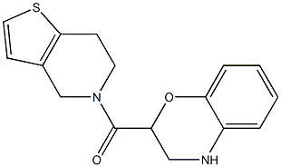 2-{4H,5H,6H,7H-thieno[3,2-c]pyridin-5-ylcarbonyl}-3,4-dihydro-2H-1,4-benzoxazine Struktur