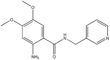 2-amino-4,5-dimethoxy-N-(pyridin-3-ylmethyl)benzamide Struktur