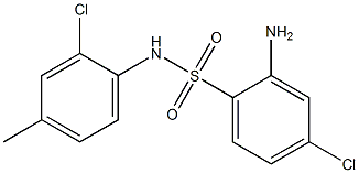 2-amino-4-chloro-N-(2-chloro-4-methylphenyl)benzene-1-sulfonamide Struktur