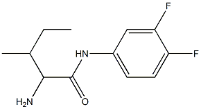 2-amino-N-(3,4-difluorophenyl)-3-methylpentanamide Struktur