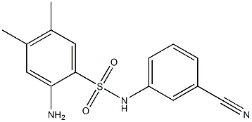 2-amino-N-(3-cyanophenyl)-4,5-dimethylbenzene-1-sulfonamide Struktur