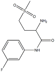 2-amino-N-(3-fluorophenyl)-4-(methylsulfonyl)butanamide Struktur