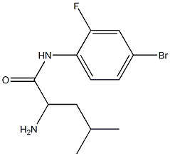 2-amino-N-(4-bromo-2-fluorophenyl)-4-methylpentanamide Struktur