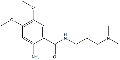 2-amino-N-[3-(dimethylamino)propyl]-4,5-dimethoxybenzamide Struktur