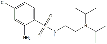 2-amino-N-{2-[bis(propan-2-yl)amino]ethyl}-4-chlorobenzene-1-sulfonamide Struktur