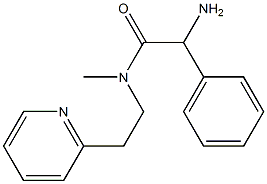 2-amino-N-methyl-2-phenyl-N-[2-(pyridin-2-yl)ethyl]acetamide Struktur