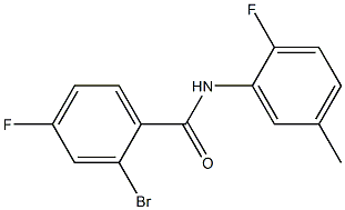 2-bromo-4-fluoro-N-(2-fluoro-5-methylphenyl)benzamide Struktur