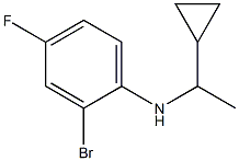 2-bromo-N-(1-cyclopropylethyl)-4-fluoroaniline Struktur