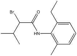 2-bromo-N-(2-ethyl-6-methylphenyl)-3-methylbutanamide Struktur