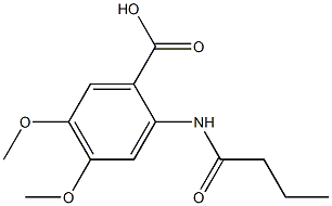 2-butanamido-4,5-dimethoxybenzoic acid Struktur