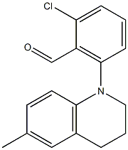 2-chloro-6-(6-methyl-1,2,3,4-tetrahydroquinolin-1-yl)benzaldehyde Struktur