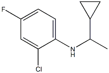 2-chloro-N-(1-cyclopropylethyl)-4-fluoroaniline Struktur