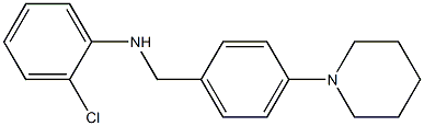 2-chloro-N-{[4-(piperidin-1-yl)phenyl]methyl}aniline Struktur