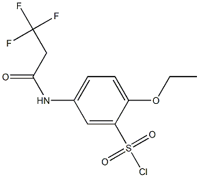 2-ethoxy-5-(3,3,3-trifluoropropanamido)benzene-1-sulfonyl chloride Struktur