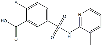 2-fluoro-5-[(3-methylpyridin-2-yl)sulfamoyl]benzoic acid Struktur