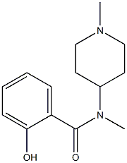 2-hydroxy-N-methyl-N-(1-methylpiperidin-4-yl)benzamide Struktur