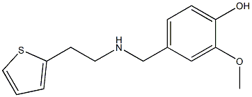 2-methoxy-4-({[2-(thiophen-2-yl)ethyl]amino}methyl)phenol Struktur