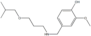 2-methoxy-4-({[3-(2-methylpropoxy)propyl]amino}methyl)phenol Struktur