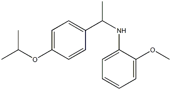 2-methoxy-N-{1-[4-(propan-2-yloxy)phenyl]ethyl}aniline Struktur