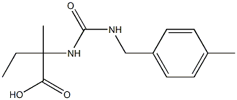 2-methyl-2-({[(4-methylbenzyl)amino]carbonyl}amino)butanoic acid Struktur