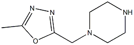 2-methyl-5-(piperazin-1-ylmethyl)-1,3,4-oxadiazole Struktur