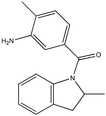 2-methyl-5-[(2-methyl-2,3-dihydro-1H-indol-1-yl)carbonyl]aniline Struktur