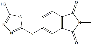 2-methyl-5-[(5-sulfanyl-1,3,4-thiadiazol-2-yl)amino]-2,3-dihydro-1H-isoindole-1,3-dione Struktur