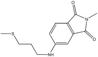 2-methyl-5-{[3-(methylsulfanyl)propyl]amino}-2,3-dihydro-1H-isoindole-1,3-dione Struktur