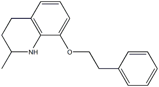 2-methyl-8-(2-phenylethoxy)-1,2,3,4-tetrahydroquinoline Struktur