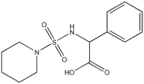 2-phenyl-2-[(piperidine-1-sulfonyl)amino]acetic acid Struktur