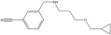 3-({[3-(cyclopropylmethoxy)propyl]amino}methyl)benzonitrile Struktur