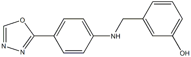 3-({[4-(1,3,4-oxadiazol-2-yl)phenyl]amino}methyl)phenol Struktur