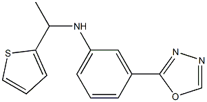 3-(1,3,4-oxadiazol-2-yl)-N-[1-(thiophen-2-yl)ethyl]aniline Structure