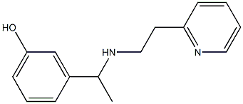 3-(1-{[2-(pyridin-2-yl)ethyl]amino}ethyl)phenol Struktur